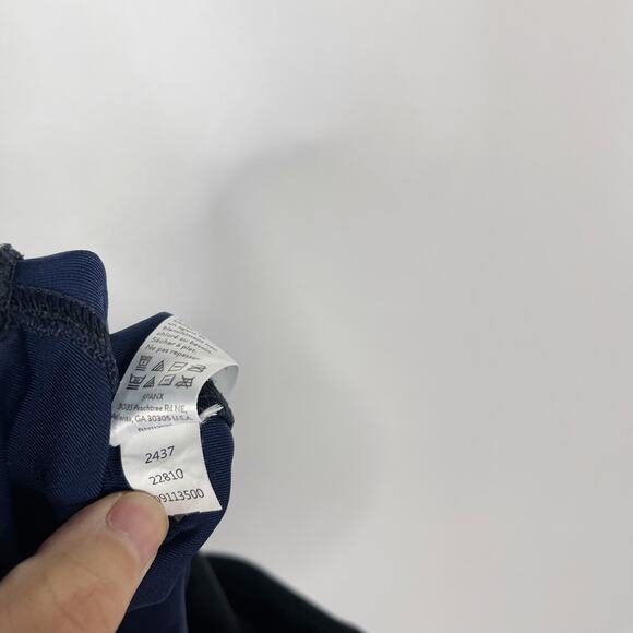 Spanx Womens Small S Midnight Blue Faux Leather Leggings Nylon Dress Up Metallic - Picture 11 of 13